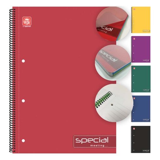 Εικόνα της Typotrust - Τετράδιο Spiral Meeting Ριγέ A4 2 Θεμάτων 4542-20 (Διάφορα Χρώματα)