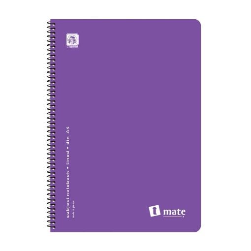 Εικόνα της Typotrust - Τετράδιο Spiral T-Mate Ριγέ A4 2 Θεμάτων 4542-22 (Διάφορα Χρώματα)