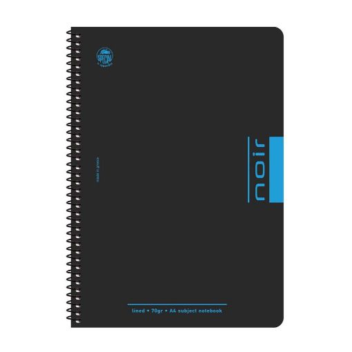 Εικόνα της Typotrust - Τετράδιο Spiral Noir Ριγέ A4 2 Θεμάτων 4542-24 (Διάφορα Χρώματα)
