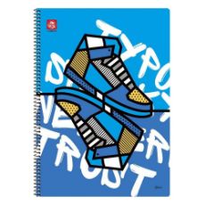 Εικόνα της Typotrust - Τετράδιο Spiral Pop Art Ριγέ A4 3 Θεμάτων 4543-14