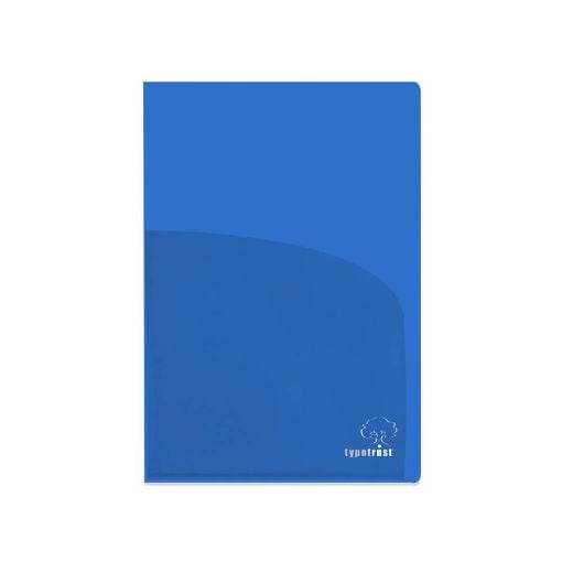 Εικόνα της Ζελατίνα Typotrust Δίπτυχη με 2 Θήκες A4 Μπλε FP23000-03