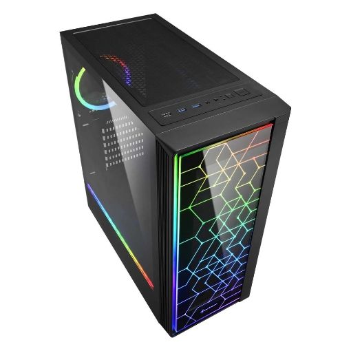 Εικόνα της Sharkoon RGB Lit 100 Tempered Glass Black