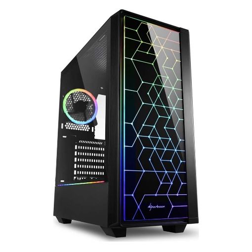 Εικόνα της Sharkoon RGB Lit 100 Tempered Glass Black
