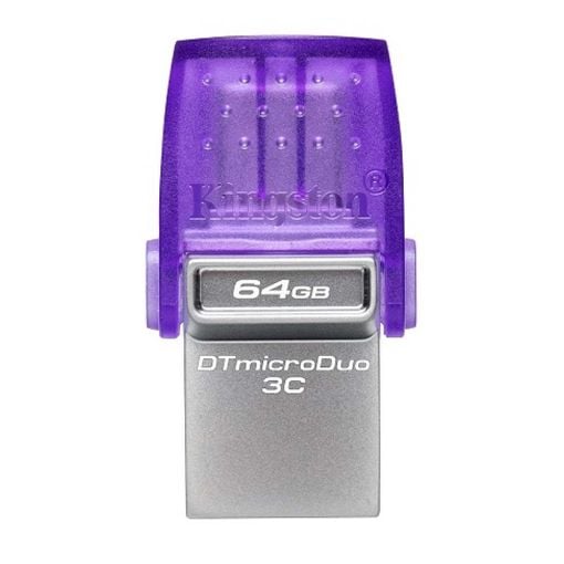 Εικόνα της Kingston DataTraveler MicroDuo 3C 64GB USB-A & Type-C USB 3.2 Purple DTDUO3CG3/64GB