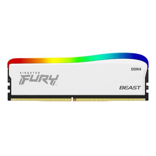 Εικόνα της Ram Kingston Fury Beast RGB 32GB (2x16GB) DDR4-3200MHz CL16 White KF432C16BWAK2/32