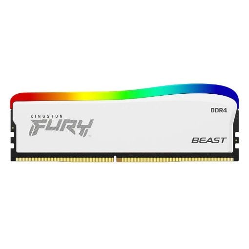 Εικόνα της Ram Kingston Fury Beast RGB 8GB DDR4-3600MHz CL17 White KF436C17BWA/8