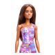 Εικόνα της Barbie - Fashion Dolls με Μωβ Λουλουδάτο Φόρεμα HGM57