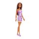 Εικόνα της Barbie - Fashion Dolls με Μωβ Λουλουδάτο Φόρεμα HGM57