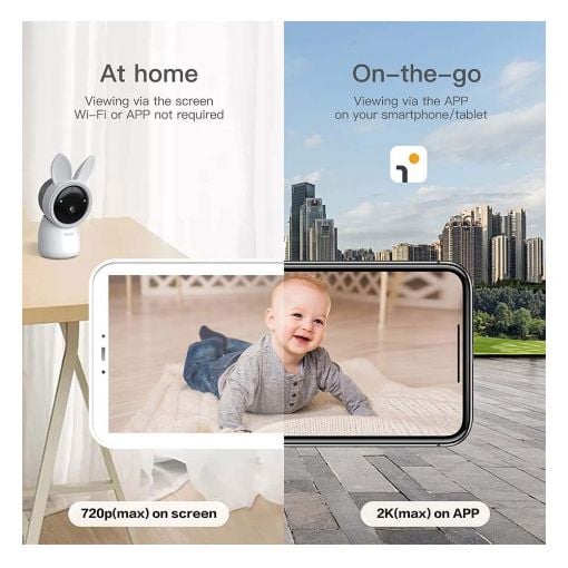 Εικόνα της Arenti AINanny WiFi 2K Baby Monitor Kit with LCD Screen & 32GB SD Card