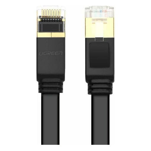 Εικόνα της Καλώδιο Δικτύου Ugreen Pure Copper FTP Flat CAT.7 10m Black 11265