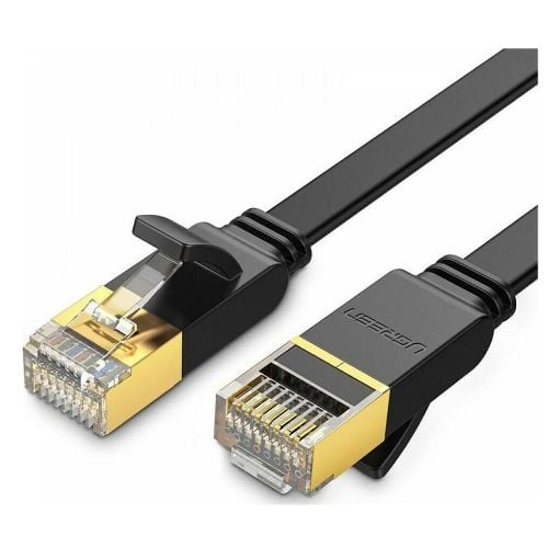 Εικόνα της Καλώδιο Δικτύου Ugreen Pure Copper FTP Flat CAT.7 10m Black 11265