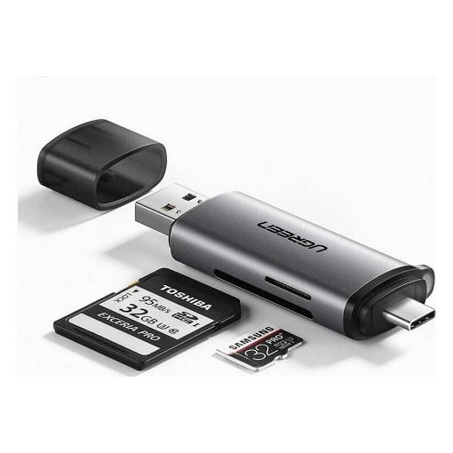 Εικόνα της Ugreen CM184 Card Reader USB-C/USB 3.0 Gray 50706