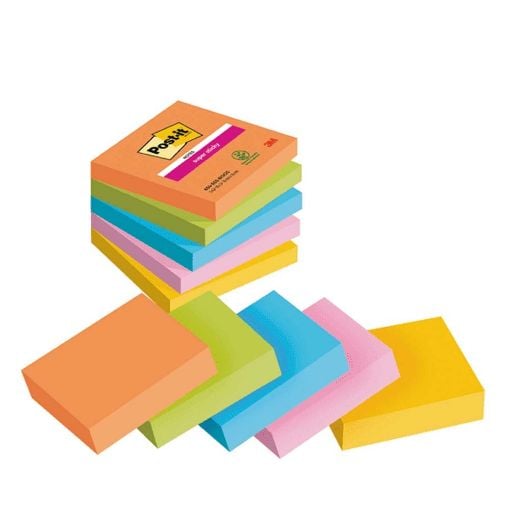 Εικόνα της Αυτοκόλλητα Χαρτάκια 3M Post-it Super Sticky 90 Φύλλα 76 x 76 mm 5τμχ 654-5SS-BOOS