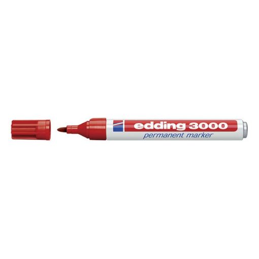 Εικόνα της Μαρκαδόρος Ανεξίτηλος Edding 3000 Μύτη 3.0 mm Red