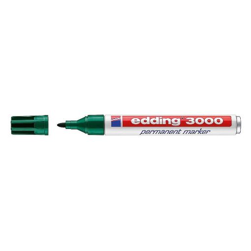 Εικόνα της Μαρκαδόρος Ανεξίτηλος Edding 3000 Μύτη 3.0 mm Green