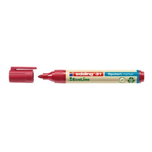 Εικόνα της Μαρκαδόρος Edding 31 EcoLine Flipchart Μύτη 3.0 mm Red