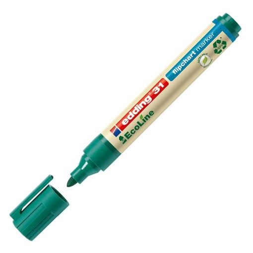Εικόνα της Μαρκαδόρος Edding 31 EcoLine Flipchart Μύτη 3.0 mm Green