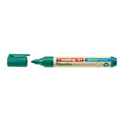Εικόνα της Μαρκαδόρος Edding 31 EcoLine Flipchart Μύτη 3.0 mm Green