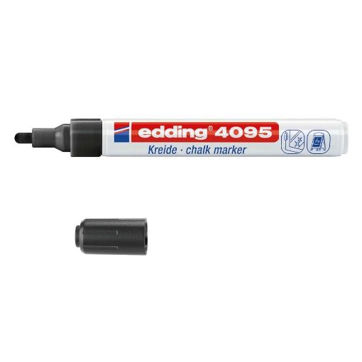 Εικόνα της Μαρκαδόρος Κιμωλίας Edding 4095 Μύτη 3.0 mm Black