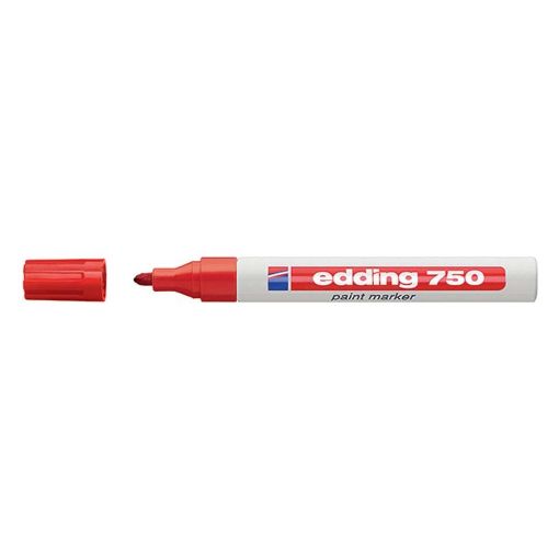 Εικόνα της Μαρκαδόρος Λαδιού Edding 750 Μύτη 4.0 mm Red