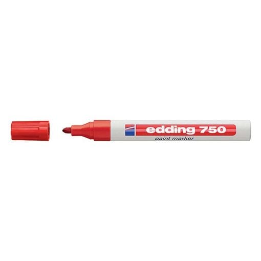 Εικόνα της Μαρκαδόρος Λαδιού Edding 750 Μύτη 4.0 mm Red 4-750002