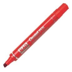 Εικόνα της Ανεξίτηλος Μαρκαδόρος Pentel N60 Chisel Red N60-BE