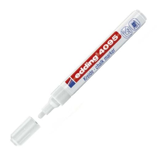 Εικόνα της Μαρκαδόρος Πίνακα Edding Chalk Marker 4095 White 4-4095049