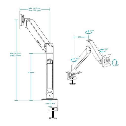 Εικόνα της Monitor Arm Arctic X1 3D 40-43'' AEMNT00062A