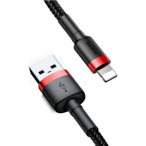 Εικόνα της Καλώδιο Baseus Cafule USB to Lightning 2m Black/Red CALKLF-C19