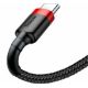 Εικόνα της Καλώδιο Baseus Cafule USB 2.0 to USB-C 2m Black/Red CATKLF-C91