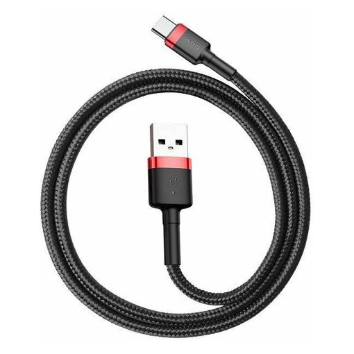 Εικόνα της Καλώδιο Baseus Cafule USB 2.0 to USB-C 2m Black/Red CATKLF-C91