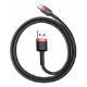 Εικόνα της Καλώδιο Baseus Cafule USB 2.0 to USB-C 2m Black/Red CATKLF-C91