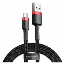 Εικόνα της Καλώδιο Baseus Cafule USB 2.0 to USB-C 2m Black/Red CATKLF-C91