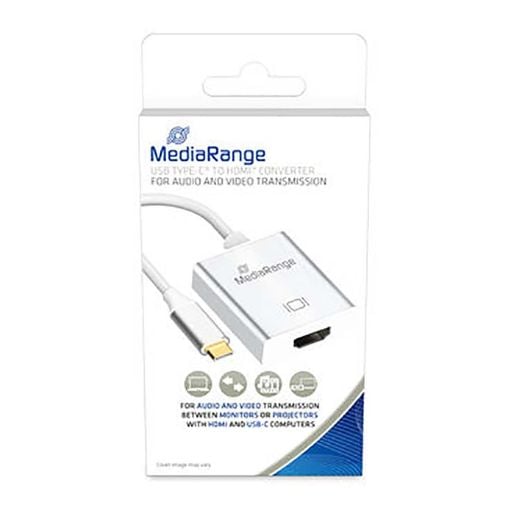 Εικόνα της Adapter MediaRange USB Type-C to HDMI Silver MRCS194