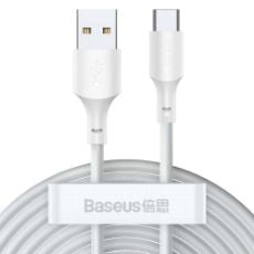 Εικόνα της Καλώδιο Baseus Simple Wisdom Regular USB 2.0 to USB-C 1.5m White TZCATZJ-02