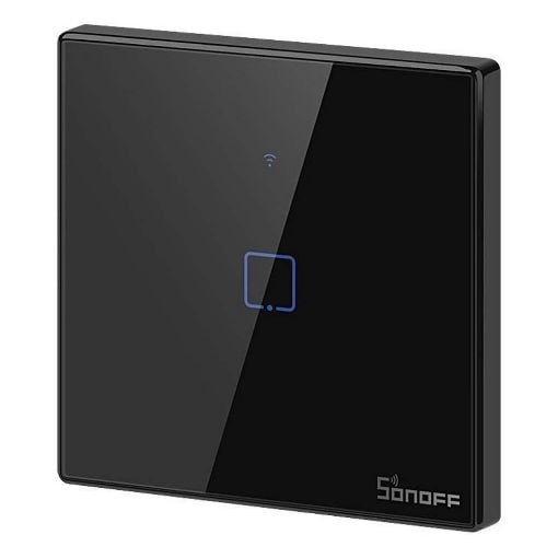 Εικόνα της Smart Χωνευτός Διακόπτης Sonoff TX T3EU1C Wi-Fi & RF με Μονό Πλήκτρο Αφής Black IM190314018