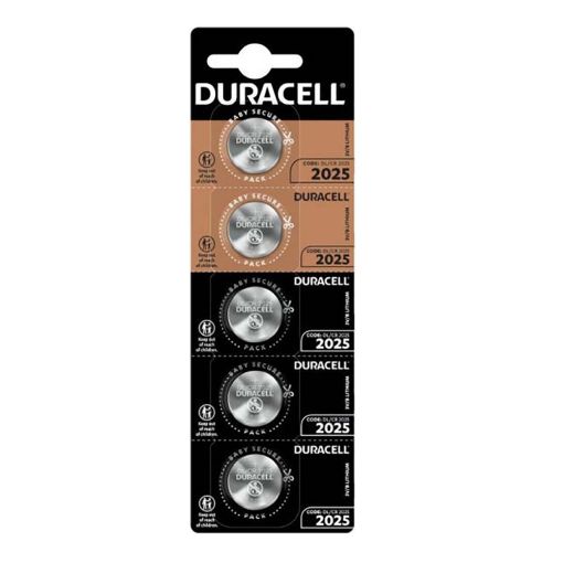 Εικόνα της Μπαταρίες Λιθίου Duracell CR2025 5τμχ DCR2025