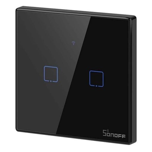 Εικόνα της Smart Χωνευτός Διακόπτης Sonoff TX T3EU2C Wi-Fi & RF με Δύο Πλήκτρα Αφής Black IM190314019