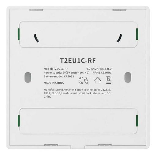 Εικόνα της Smart Εξωτερικός Διακόπτης Sonoff RF-T2EU3C 433MHz με Τρία Πλήκτρα Αφής White M0802030011