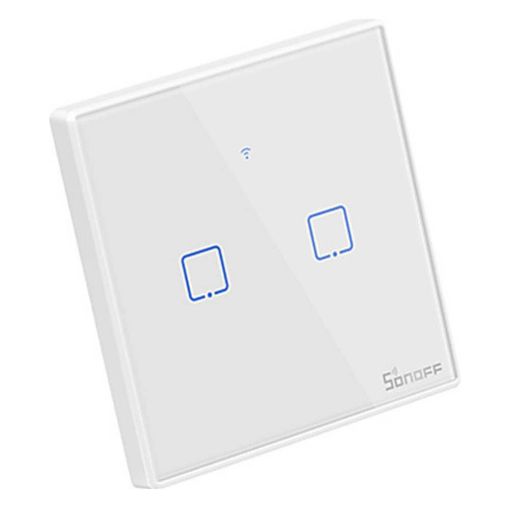 Εικόνα της Smart Χωνευτός Διακόπτης Sonoff TX-T2EU3C Wi-Fi & RF με Δύο Πλήκτρα Αφής White