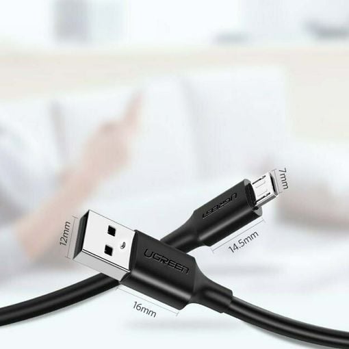 Εικόνα της Καλώδιο Ugreen USB 2.0 to MicroUSB Black 2m 60138