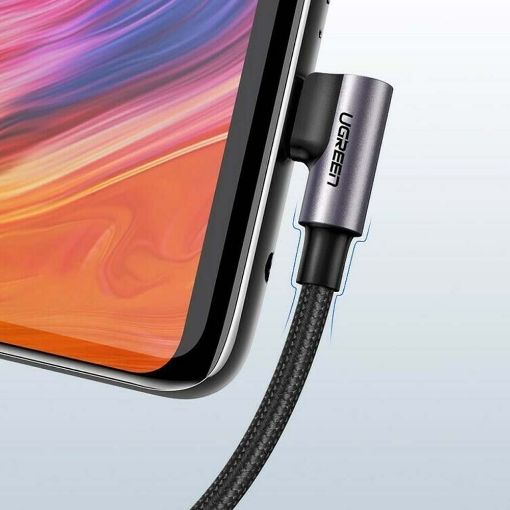 Εικόνα της Kαλώδιο Ugreen Right Angle USB 2.0 to USB-C 2m Gray 50942