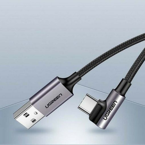 Εικόνα της Kαλώδιο Ugreen Right Angle USB 2.0 to USB-C 2m Gray 50942