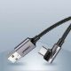 Εικόνα της Kαλώδιο Ugreen Right Angle USB 2.0 to USB-C 2m Gray 50942