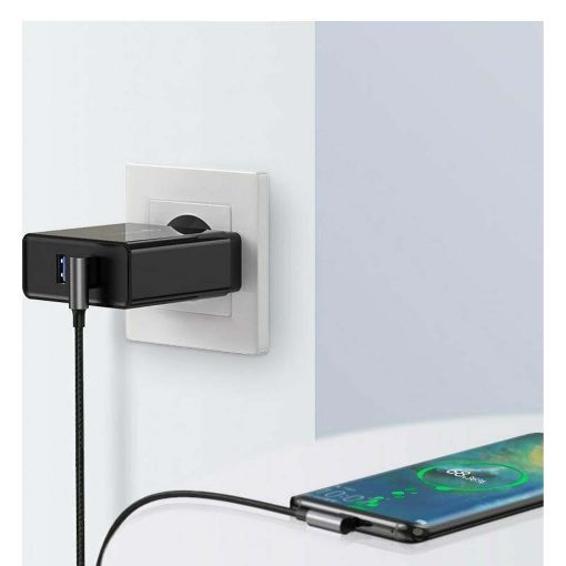 Εικόνα της Kαλώδιο Ugreen Right Angle USB 2.0 to USB-C 2m Gray 20857