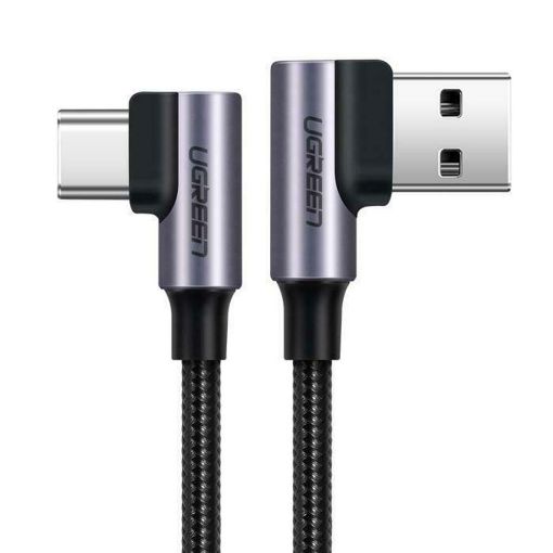 Εικόνα της Kαλώδιο Ugreen Right Angle USB 2.0 to USB-C 3m Gray 70255