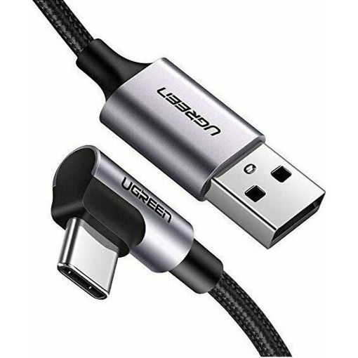Εικόνα της Kαλώδιο Ugreen Right Angle USB 2.0 to USB-C 3m Gray 70255