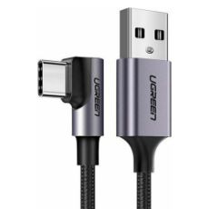 Εικόνα της Kαλώδιο Ugreen Right Angle USB 2.0 to USB-C 3m Gray 70255