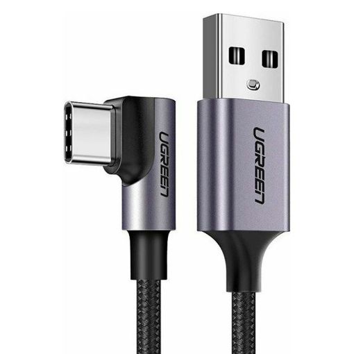 Εικόνα της Kαλώδιο Ugreen Right Angle USB 2.0 to USB-C 3m Gray 70255