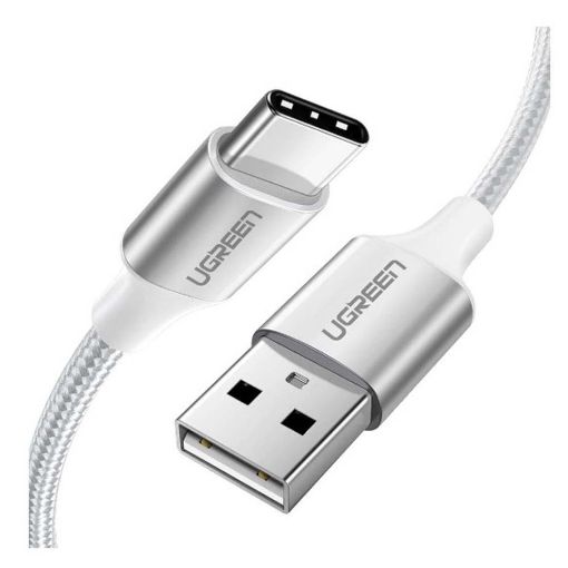 Εικόνα της Kαλώδιο Ugreen Nylon Braided USB 2.0 to USB-C 3m Silver 60409